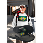Blusa de frio moletom gola redonda Masculino feminino e infantil bandeira do Brasil super quentinho Kit com chinelo Brasil ortopédico