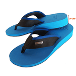 Chinelo ortopédico para esporão salto de 3cm anabela Azul