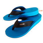 Chinelo ortopédico para esporão salto de 3cm anabela Azul