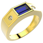 Anel Formatura Ouro 18K 750 Masculino Com Pedra em Zirconia Disponivel em todas as cores 