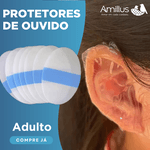 Protetores De Ouvidos Adulto Tampão Impermeável- 20 Unidades .