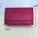 Bolsa Clutch Elegante Festa Balada , Transversal Pequena E Sofisticada Fucsia