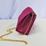 Bolsa Clutch Elegante Festa Balada , Transversal Pequena E Sofisticada Fucsia