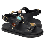 Papete Carol Couro Preto