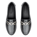 Mocassim Íris Couro Preto 