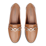 Mocassim Íris Couro Caramelo