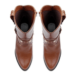 Bota Western Rafaela Couro Caramelo