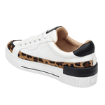 Tênis Casual Lanes Couro Branco/Onça