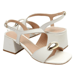 Sandália Mirela Couro Off White