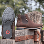 Bota Chelsea Masculina Nobuck Café