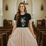 Camiseta Católica Arcanjo São Miguel Feminina Lançamento