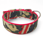 Coleira Amorosso® Camuflado USA Borda Vermelho