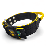 Coleira Para Cachorro Poderosso + Guia Longa 1,80 - Preto e Amarelo