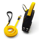 Coleira Para Cachorro Poderosso + Guia Longa 1,80 - Preto e Amarelo