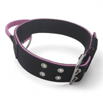 Coleira Para Cachorro Poderosso (Preto e Rosa)