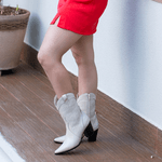 Bota Cano Médio Western - Ivy, Off White
