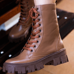 Bota Cano Médio, Kylie - Caramelo