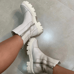 Bota Cano Médio, Bessie - Off White