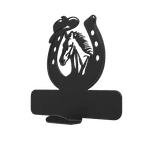 Cabide Suporte Porta Chapéu Boné Country Cowboy Acrílico Preto ou Porta com Fita Dupla Face