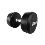 DUMBBELL REDONDO INJETADO 30 KG – PEGADA CROMADA RECARTILHADA