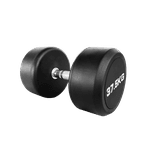 DUMBBELL REDONDO INJETADO 37,5 KG – PEGADA CROMADA RECARTILHADA