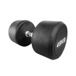 DUMBBELL REDONDO INJETADO 45 KG – PEGADA CROMADA RECARTILHADA