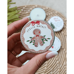 Lata Mini - Vela Aromática de Natal - Aroma Canela (4 Artes Exclusivas)