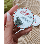 Lata Mini - Vela Aromática de Natal - Aroma Canela (4 Artes Exclusivas)