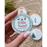 Lata Mini - Vela Aromática de Natal - Aroma Canela (4 Artes Exclusivas)