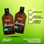 KIT RESTORE QBELLA PROFISSIONAL SHAMPOO E MÁSCARA 2X500ML 