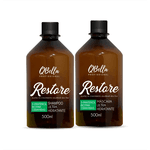 KIT RESTORE QBELLA PROFISSIONAL SHAMPOO E MÁSCARA 2X500ML 