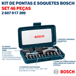 KIT PROMOLINE PARA PARAFUSAR C/ 46 PEÇAS - BOSCH