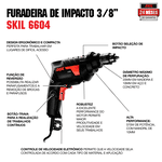 FURADEIRA IMPACTO 3/8" 0570W (6604) - SKIL
