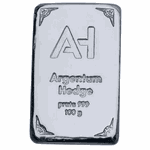 Barra de Prata Argentum Hedge AgH 100g Ag 999