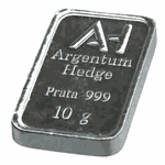 Barra de prata Argentum Hedge AgH 10 g - Ag 999