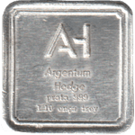 Barra de Prata 1/10 ozt Argentum Hedge Ag 999