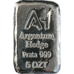 Barra de Prata Argentum Hedge 5 ozt - Poured Silver Ag 999