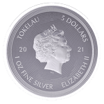 2021 1oz Tokelau $5 NZD ICON Mona Lisa Silver Coin