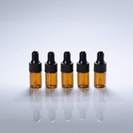 Frasco Vidro Âmbar Conta-Gotas 02ML Preto