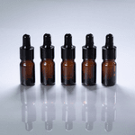 Frasco De Vidro Âmbar Conta-Gotas 05ml Kit c/5 - Preto
