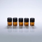 Frasco De Vidro Âmbar Gotejador 01ml Preto