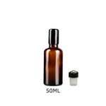 Frasco de Vidro Âmbar 50ml - Tampa Roller
