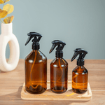 Frasco De Vidro Âmbar 250ml + Mini Gatilho Spray Preta R24