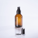 Frasco De Vidro Âmbar Válvula Spray 150ml - R24 - Preta
