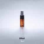 Frasco de Vidro Âmbar Spray Grosso 05ml - Preto