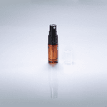 Frasco de Vidro Âmbar Spray Grosso 05ml - Preto