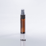 Frasco de Vidro Âmbar Spray Grosso 10ml - Preto