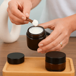 Pote De Vidro Para Creme 100ml Preto