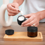 Pote De Vidro Para Creme 50ml Preto