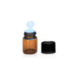 Frasco De Vidro Âmbar Gotejador 02ml Preto